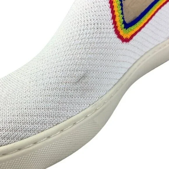 Rothys Rainbow Limited Edition Loafer in White - Picture 5 of 8